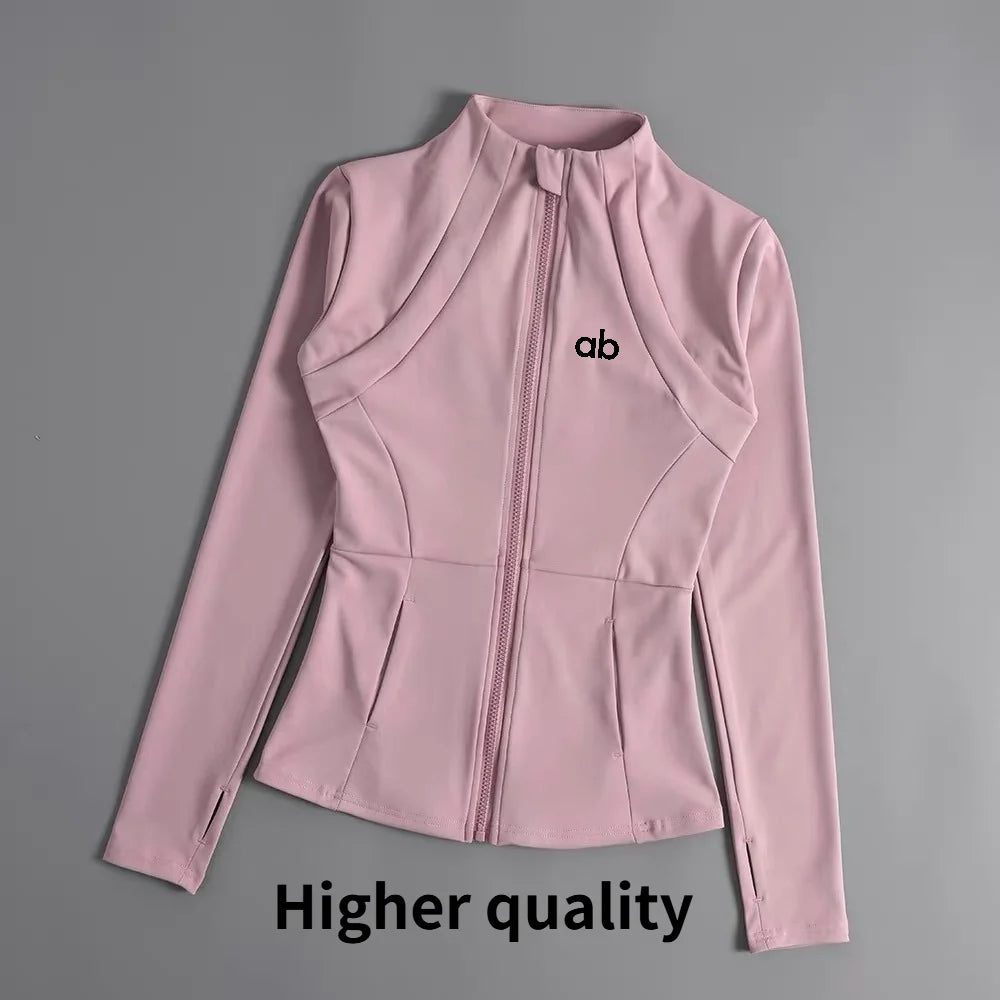 Yoga Clothes Windbreaker Sportswear Woman Running Long Sleeve Sweatshirt Sports Jackets Top Women Workout Tops Activewear