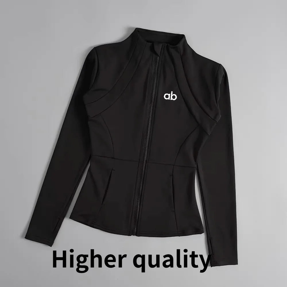 Yoga Clothes Windbreaker Sportswear Woman Running Long Sleeve Sweatshirt Sports Jackets Top Women Workout Tops Activewear