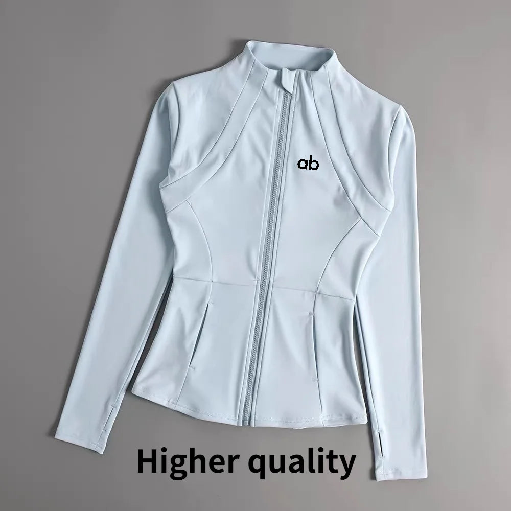 Yoga Clothes Windbreaker Sportswear Woman Running Long Sleeve Sweatshirt Sports Jackets Top Women Workout Tops Activewear