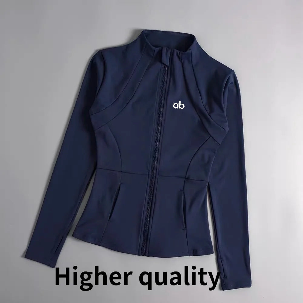 Yoga Clothes Windbreaker Sportswear Woman Running Long Sleeve Sweatshirt Sports Jackets Top Women Workout Tops Activewear