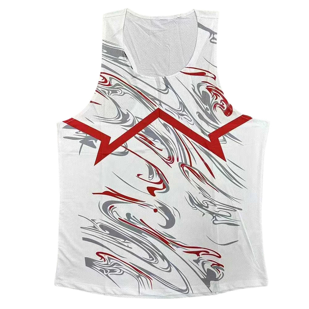 Athletics Running Vest Tank Top Run Speed Fitness Shirt Sleeveless Mens Clothing Athlete Track Field Singlet