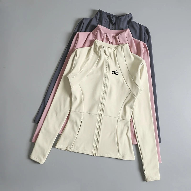 Yoga Clothes Windbreaker Sportswear Woman Running Long Sleeve Sweatshirt Sports Jackets Top Women Workout Tops Activewear