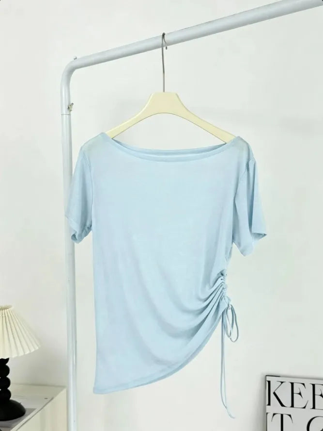 Pilates Yoga Wear, Thin Sports Tops, Loose Blouses, Short-Sleeved T-Shirts, High-End, Stylish, and Fashionable Fitness Wear