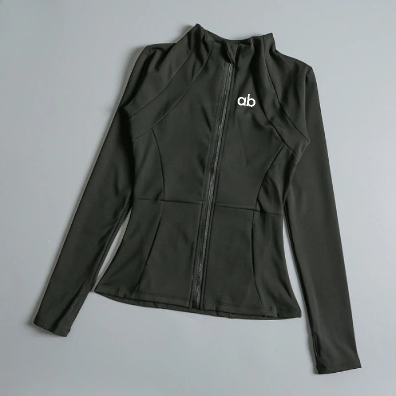 Yoga Clothes Windbreaker Sportswear Woman Running Long Sleeve Sweatshirt Sports Jackets Top Women Workout Tops Activewear