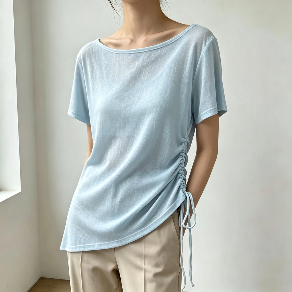 Pilates Yoga Wear, Thin Sports Tops, Loose Blouses, Short-Sleeved T-Shirts, High-End, Stylish, and Fashionable Fitness Wear