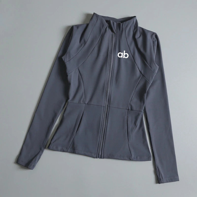 Yoga Clothes Windbreaker Sportswear Woman Running Long Sleeve Sweatshirt Sports Jackets Top Women Workout Tops Activewear