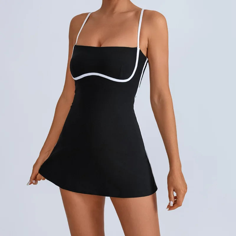 Golf Tennis Dress with Pad Sports Set Yoga for Women Workout Pickleball Clothing Badminton Skorts Activewear