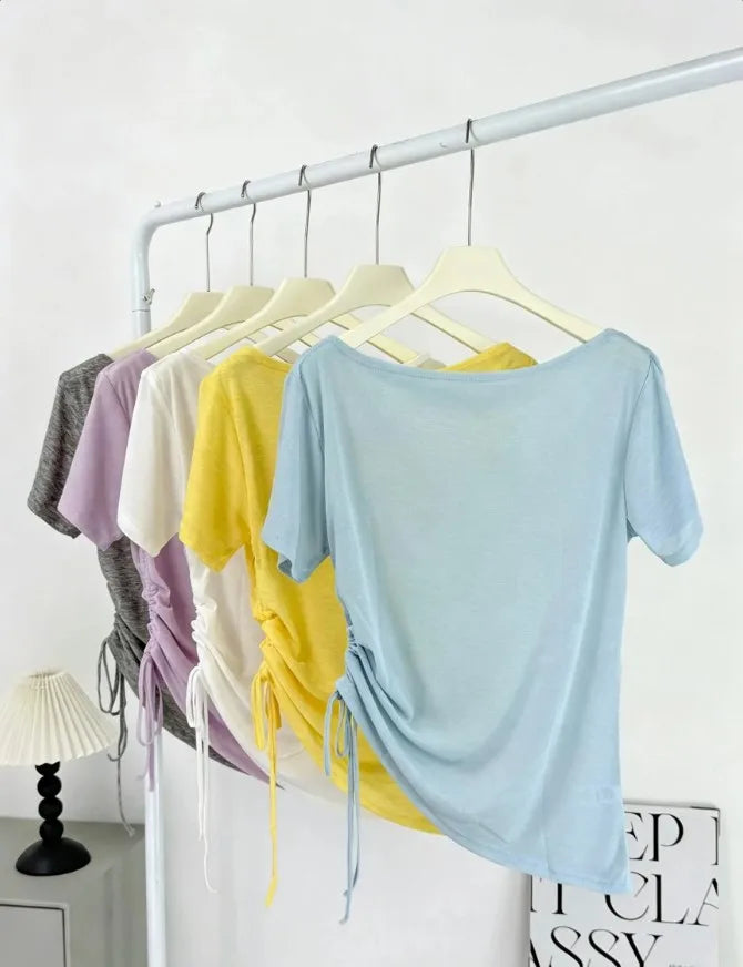 Pilates Yoga Wear, Thin Sports Tops, Loose Blouses, Short-Sleeved T-Shirts, High-End, Stylish, and Fashionable Fitness Wear